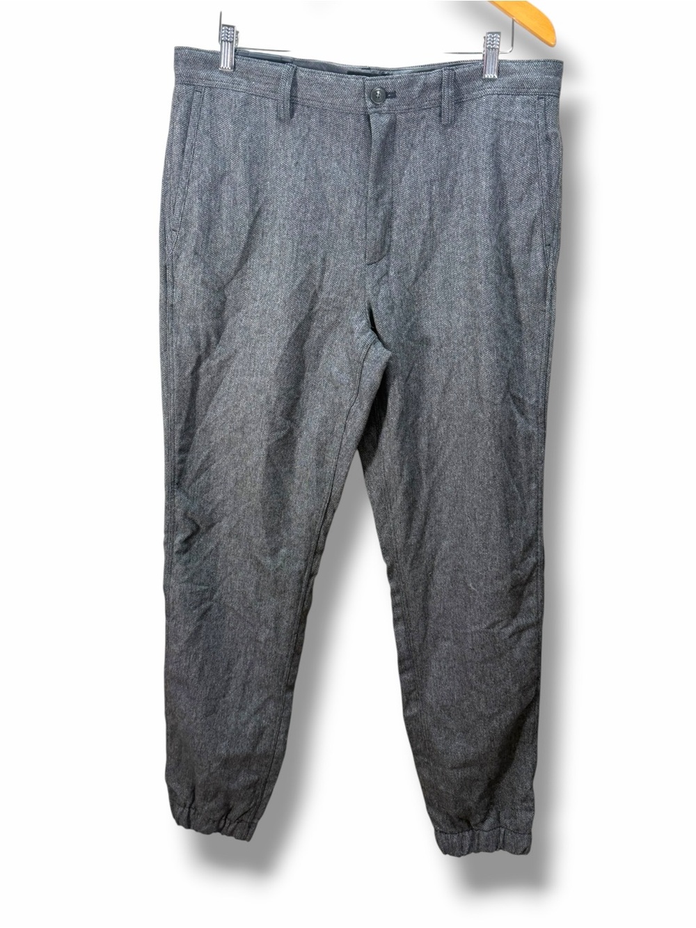 NWT Men’s Banana Republic Aiden Fit Gray Wool Blend Jogger Dress Pants 36x36